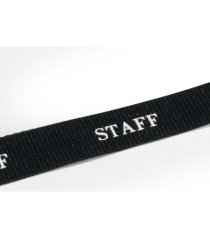 Cordoncini portabadge stampa staff - nero - 44 cm - Durable - conf. 10 pezzi Cordoncini portabadge stampa staff - nero - 44 cm - Durable - conf. 10 pezzi