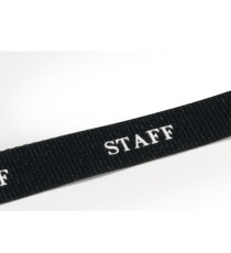 Cordoncini portabadge stampa staff - nero - 44 cm - Durable - conf. 10 pezzi Cordoncini portabadge stampa staff - nero - 44 cm - Durable - conf. 10 pezzi