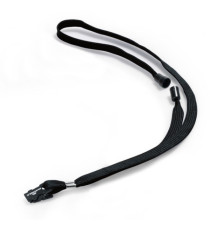 Cordoncino per portabadge - 44 x 1 cm - tessuto - nero - Durable - conf. 10 pezzi Cordoncino per portabadge - 44 x 1 cm - tessuto - nero - Durable - conf. 10 pezzi