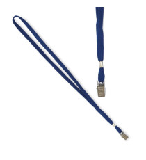 Cordoncino per portabadge - 49 x 1 cm - blu - Lebez - conf. 100 pezzi
