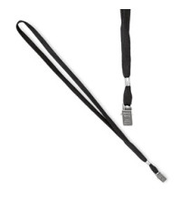 Cordoncino per portabadge - 49 x 1 cm - nero - Lebez - conf. 100 pezzi Cordoncino per portabadge - 49 x 1 cm - nero - Lebez - conf. 100 pezzi