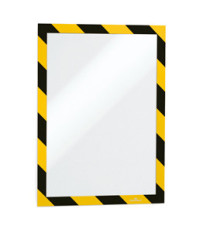 Cornice Duraframe Security - adesiva - pannello magnetico - A4  (21 x 29,7 cm) - giallo/nero - Durable Cornice Duraframe Security - adesiva - pannello magnetico - A4  (21 x 29,7 cm) - giallo/nero - Durable
