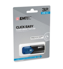 Emtec - Memoria USB B110 USB 3.2 Click&Easy - blu - ECMMD32GB113 - 32 GB Emtec - Memoria USB B110 USB 3.2 Click&Easy - blu - ECMMD32GB113 - 32 GB