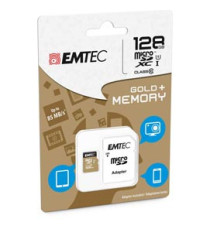 Emtec - Micro SDXC Class 10 Gold + con Adattatore - ECMSDM128GXC10GP - 128GB Emtec - Micro SDXC Class 10 Gold + con Adattatore - ECMSDM128GXC10GP - 128GB