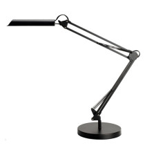Lampada da tavolo Swingo - a led - con base e morsetto - 44 x 34,5 x 13,5 cm - 10 W - nero - Unilux