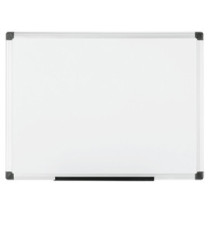 Lavagna magnetica - 90 x 120 cm - superficie in acciao laccato - cornice in alluminio - bianco - Starline
