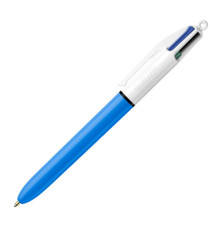Penna a sfera a scatto  multifunzione  4 Colours Classic  - punta 1,0mm - nero, blu, rosso, verde - Bic -  conf. 12 pezz