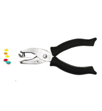 Perforatore a pinza 5840 - 1 foro 6 mm - impugnatura gommata - nero - Lebez