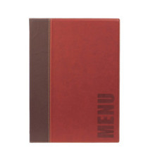 Portamenù Trendy - 1 inserto doppio incluso - A4 - 24 x 34 cm - bordeaux - Securit Portamenù Trendy - 1 inserto doppio incluso - A4 - 24 x 34 cm - bordeaux - Securit