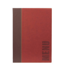 Portamenù Trendy - 1 inserto doppio incluso - A4 - 24 x 34 cm - bordeaux - Securit Portamenù Trendy - 1 inserto doppio incluso - A4 - 24 x 34 cm - bordeaux - Securit