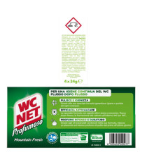 Tavoletta Profumoso Mountain Fresh - WC Net - 4 gabbiette da 34 gr
