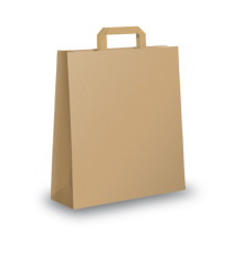 Shopper - maniglie piattina - 26 x 11 x 34,5 cm - carta kraft - avana - Mainetti Bags - conf. 25 pezzi