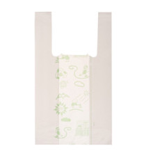 Shoppers Mini - 22 x 40 cm - mater-bi - bianco - scatola 500 pezzi