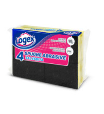 Spugnabella - con impugnatura salvaunghie - giallo/verde - Logex Professional - conf. 4 pezzi