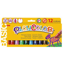 Tempera solida in stick Playcolor - 10gr - colori assortiti - Instant - astuccio 12 stick Tempera solida in stick Playcolor - 10gr - colori assortiti - Instant - astuccio 12 stick