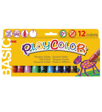 Tempera solida in stick Playcolor - 10gr - colori assortiti - Instant - astuccio 12 stick Tempera solida in stick Playcolor - 10gr - colori assortiti - Instant - astuccio 12 stick