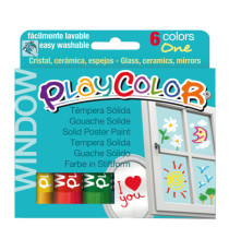 Tempera solida in stick Playcolor - 10gr – colori per vetro – colori assortiti – Instant - astuccio da 6 stick Tempera solida in stick Playcolor - 10gr – colori per vetro – colori assortiti – Instant - astuccio da 6 stick