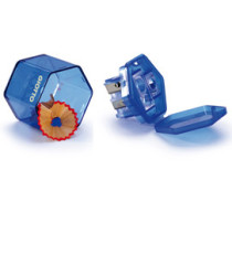 Temperamatite con contenitore - 3 fori - con serbatoio - colori assortiti - Giotto