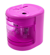 Temperamatite elettrico 4306  con contenitore - 2 fori  - colori assortiti - Lebez