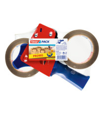 Tendinastro Dispenser 57455 - per nastri fino a 5 cm - 2 rotoli di nastro color avana 5 cm x 66 m inclusi - Tesa