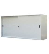 Armadio basso in metallo ad ante scorrevoli - 2 vani e 2 ripiani regolabili - 180x45x90 cm - grigio - Bertesi Armadio basso in metallo ad ante scorrevoli - 2 vani e 2 ripiani regolabili - 180x45x90 cm - grigio - Bertesi