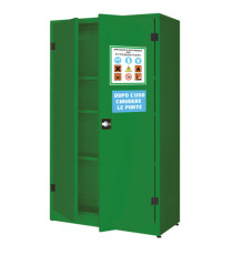 Armadio di sicurezza - per fitosanitari e pesticidi - 107,5 x 50 x 185 cm - verde - Carvel