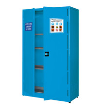 Armadio di sicurezza - per liquidi chimici - 107,5 x 50 x 185 cm - blu - Carvel