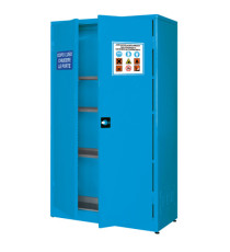 Armadio di sicurezza - per liquidi chimici - 107,5 x 50 x 185 cm - blu - Carvel