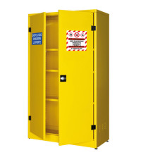Armadio di sicurezza per liquidi infiammabili - 107,5 x 50 x 185 cm - giallo - Carvel