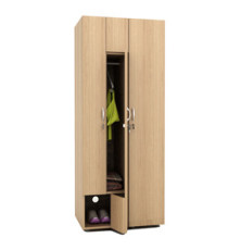 Armadio guardaroba - 2 ante - 40 x 52 x 185 cm - noce chiaro