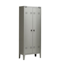 Armadio metallo - spogliatoio - 2 posti - 70x35x180 cm - grigio - Tecnical 2