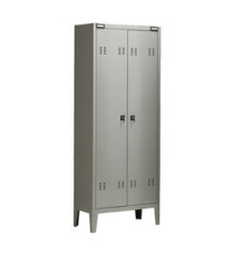 Armadio metallo - spogliatoio - 2 posti - 70x35x180 cm - grigio - Tecnical 2