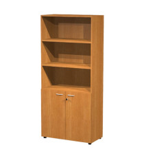 Armadio modulare - a 2 ante basse - 90 x 45,8 x 200 cm - noce chiaro