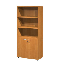 Armadio modulare - a 2 ante basse - 90 x 45,8 x 200 cm - noce chiaro