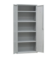 Armadio multiuso in metallo - a 2 ante - 80 x 40 x180 cm - grigio - Fasma