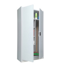 Armadio porta scope in metallo ad 2 ante battenti - 4 ripiani fissi - 90x41x181,5 cm - grigio - Bertesi Armadio porta scope in metallo ad 2 ante battenti - 4 ripiani fissi - 90x41x181,5 cm - grigio - Bertesi