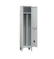 Armadio spogliatoio in metallo - 1 vano - con divisorio - 50 x 50 x 180 cm - grigio - Fasma