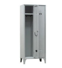 Armadio spogliatoio in metallo - 2 vani - 70 x 35 x 180 cm - grigio - Fasma
