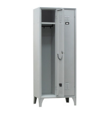 Armadio spogliatoio in metallo - 2 vani - 70 x 35 x 180 cm - grigio - Fasma