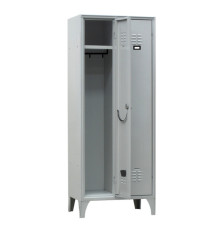 Armadio spogliatoio in metallo - 2 vani - 70 x 35 x 180 cm - grigio - Fasma