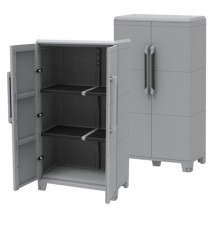 Armadio Transforming Modular 3 - 78 x 43,6 x 143 cm - PPL - grigio - Terry