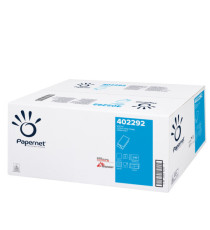 Asciugamani piegati a V special - 2 veli - 20 gr - 24 x 21 cm - goffratura a onda - bianco - Papernet - conf. 210 pezzi