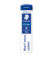 Astuccio 12 Mine Mars Micro - mina 0,7mm - gradazione B - Staedtler - conf. 12 astucci