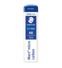 Astuccio 12 Mine Mars Micro - mina 0,7mm - gradazione HB - Staedtler - conf. 12 astucci