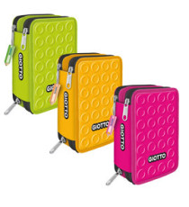 Astuccio 3 zip collezione Stilnovo - 19,5 x 7,5 x 12,9 cm - PL- colori neon assortiti - Giotto