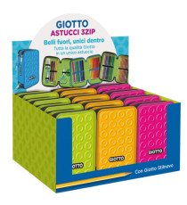 Astuccio 3 zip collezione Stilnovo - 19,5 x 7,5 x 12,9 cm - PL- colori neon assortiti - Giotto