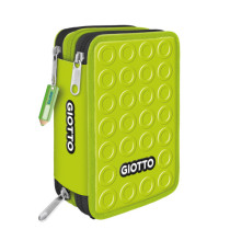 Astuccio 3 zip collezione Stilnovo - 19,5 x 7,5 x 12,9 cm - PL- colori neon assortiti - Giotto