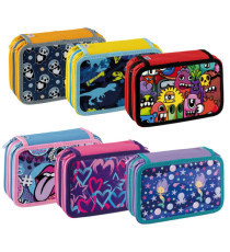 Astuccio 3 Zip Fantasy - 13 x 20 x7,5 cm - colori assortiti - Favorit