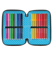 Astuccio 3 zip Young Street collection - 19,5 x 7,5 x 12,9 cm - PL - fantasie assortite - Giotto