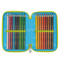 Astuccio 3 zip Young Street collection - 19,5 x 7,5 x 12,9 cm - PL - fantasie assortite - Giotto